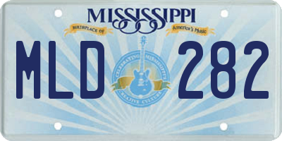 MS license plate MLD282