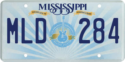 MS license plate MLD284