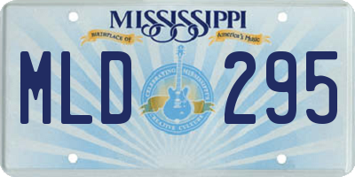 MS license plate MLD295