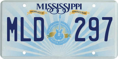 MS license plate MLD297