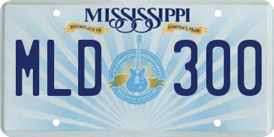 MS license plate MLD300