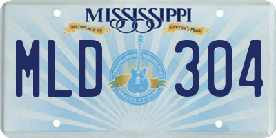 MS license plate MLD304