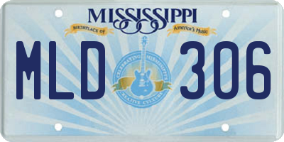 MS license plate MLD306