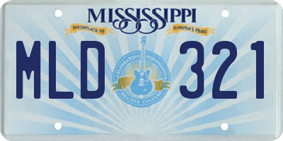 MS license plate MLD321