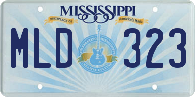 MS license plate MLD323