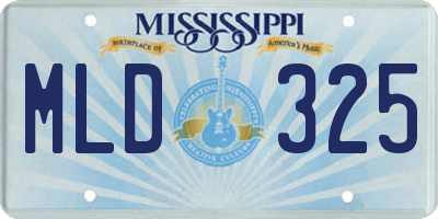 MS license plate MLD325