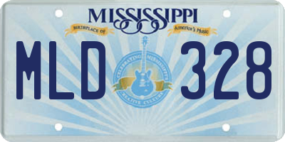 MS license plate MLD328