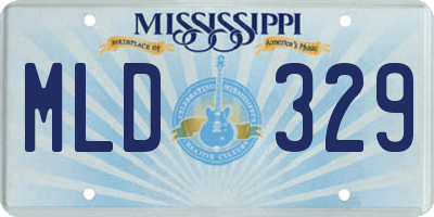 MS license plate MLD329