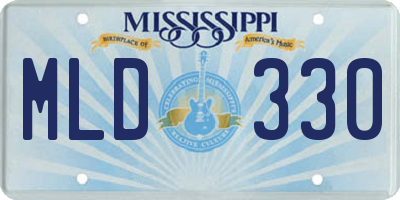 MS license plate MLD330
