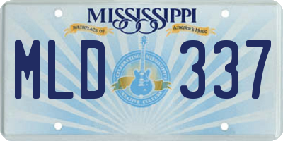 MS license plate MLD337