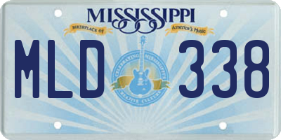 MS license plate MLD338