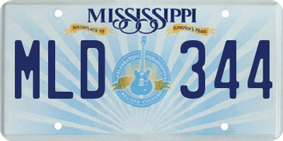 MS license plate MLD344