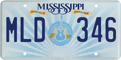 MS license plate MLD346