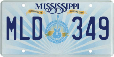 MS license plate MLD349