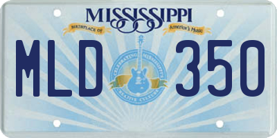MS license plate MLD350