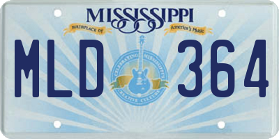 MS license plate MLD364