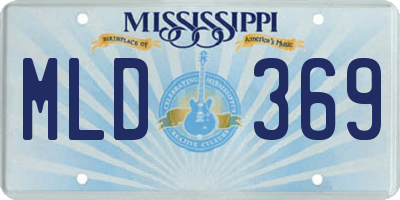 MS license plate MLD369