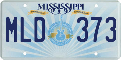 MS license plate MLD373