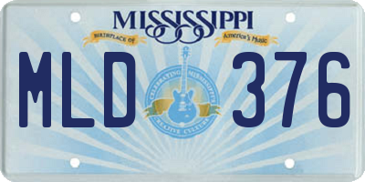 MS license plate MLD376