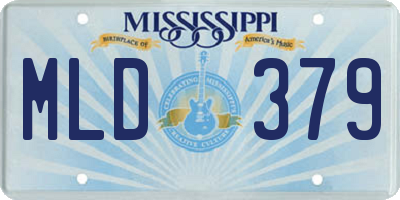 MS license plate MLD379