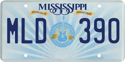 MS license plate MLD390