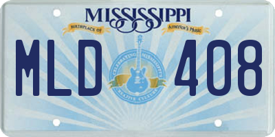 MS license plate MLD408