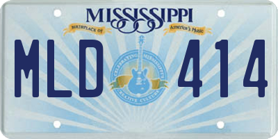 MS license plate MLD414