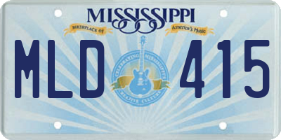 MS license plate MLD415