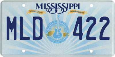 MS license plate MLD422