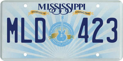 MS license plate MLD423