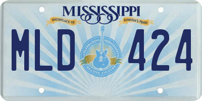 MS license plate MLD424