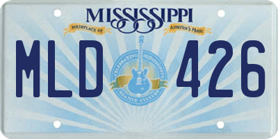 MS license plate MLD426