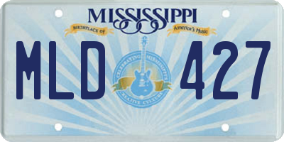 MS license plate MLD427