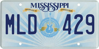 MS license plate MLD429
