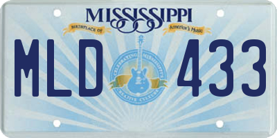 MS license plate MLD433