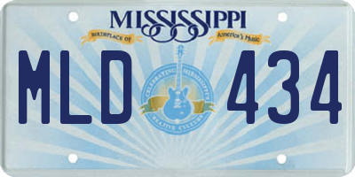 MS license plate MLD434
