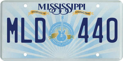 MS license plate MLD440