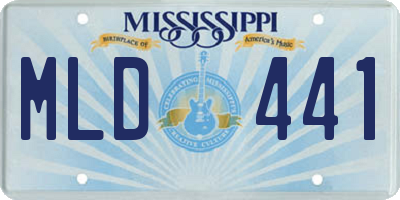 MS license plate MLD441