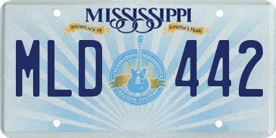 MS license plate MLD442