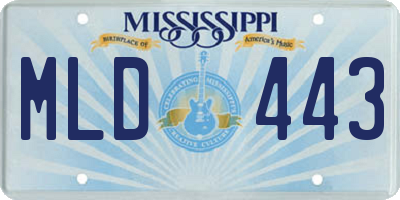 MS license plate MLD443