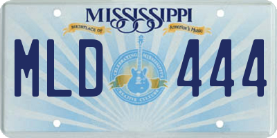 MS license plate MLD444