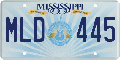MS license plate MLD445