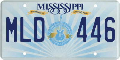 MS license plate MLD446