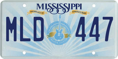 MS license plate MLD447