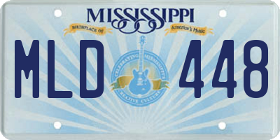 MS license plate MLD448