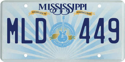 MS license plate MLD449