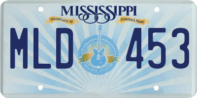 MS license plate MLD453