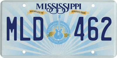 MS license plate MLD462