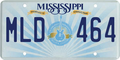 MS license plate MLD464