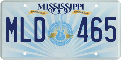 MS license plate MLD465